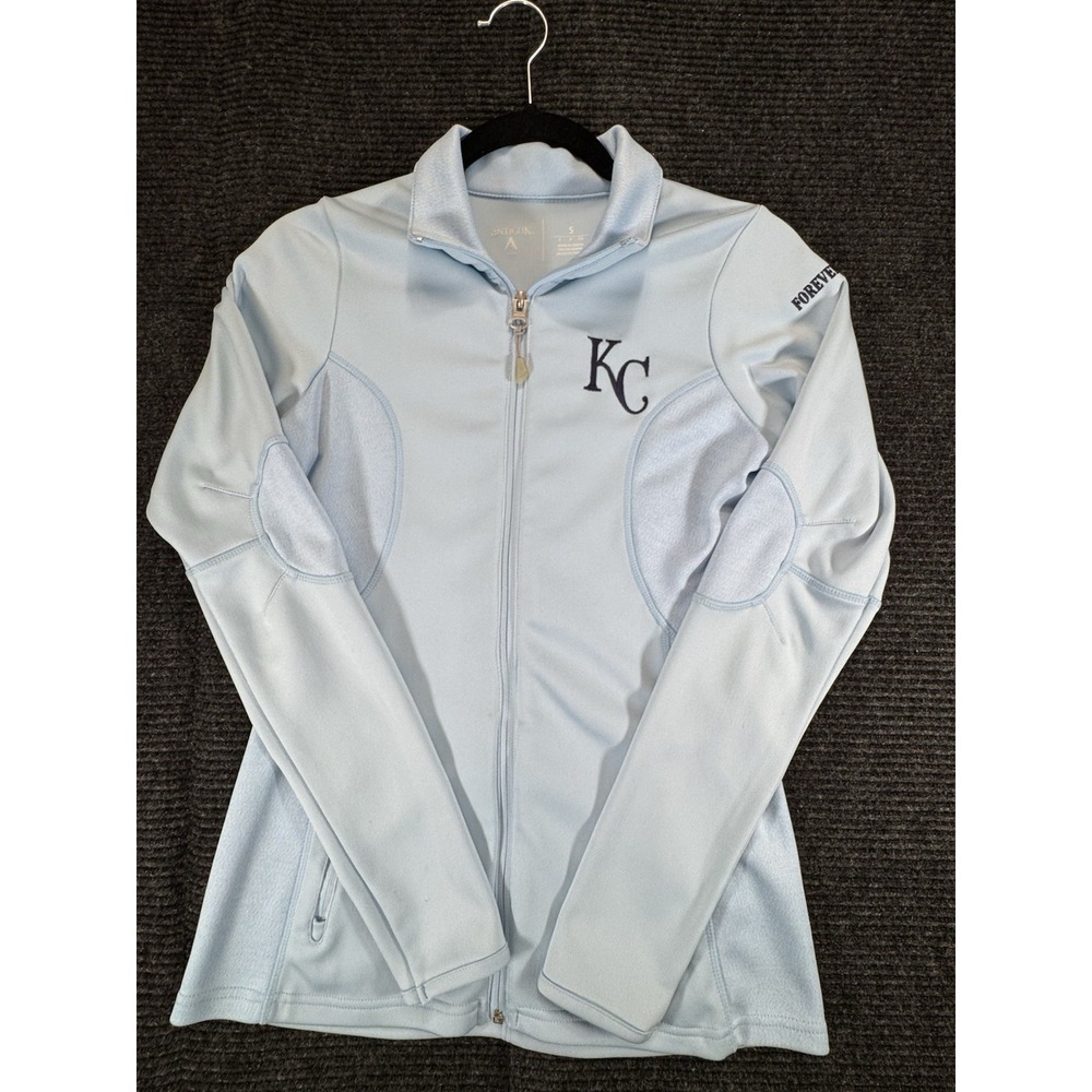 Antigua Kansas City Royals Women's Full Zip Jacket Light Powder Blue Small MLB